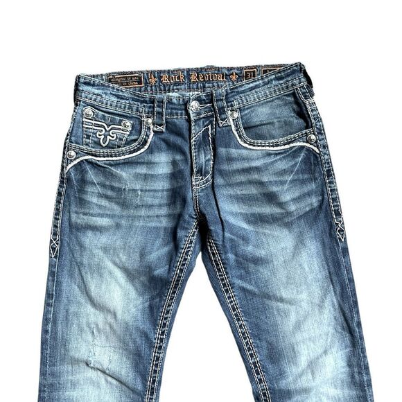 ROCK REVIVAL Julian Relaxed Straight Jeans Size 31 - Picture 3 of 7